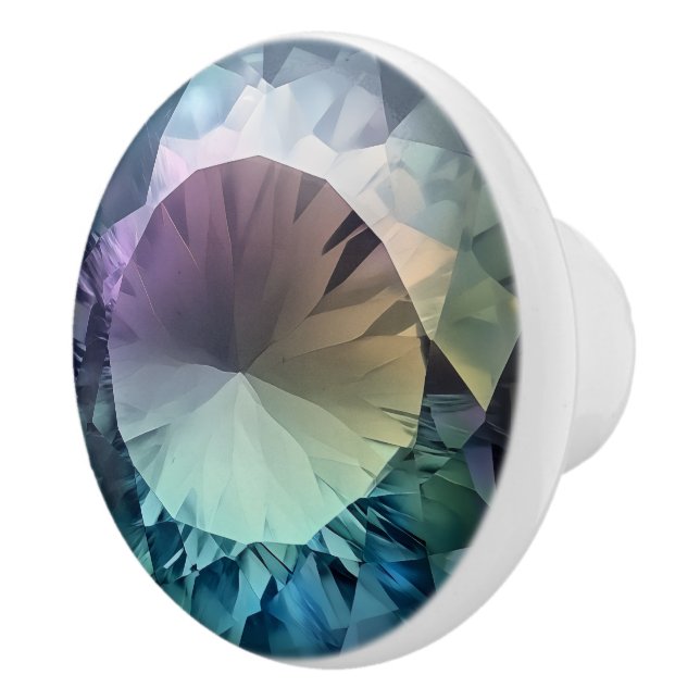 Alexandrite Crystal Pattern Ceramic Knob (Right)