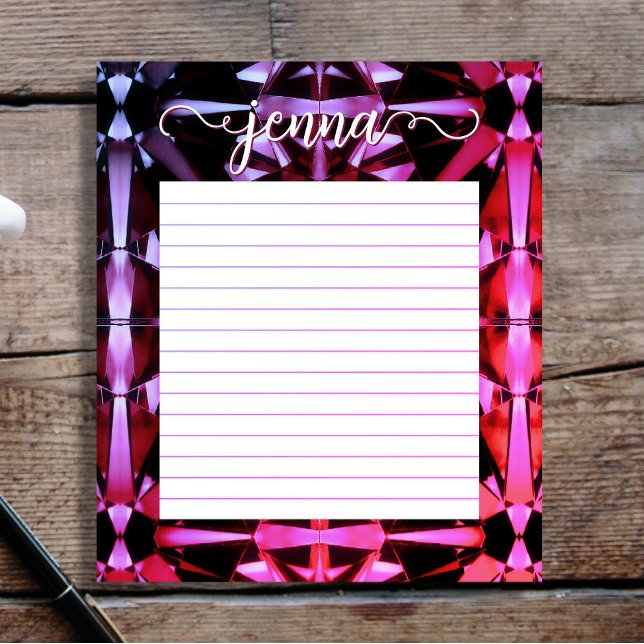 Alexandrite Gemstone Lined Personalised Notepad (Creator Uploaded)