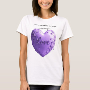 AlexDizaine "Eternal Love" 3D Lavender Heart T-Shi T-Shirt