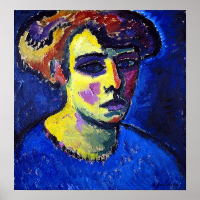 Alexej von Jawlensky Frauenkopf (Head of a Woman) Poster (Front)