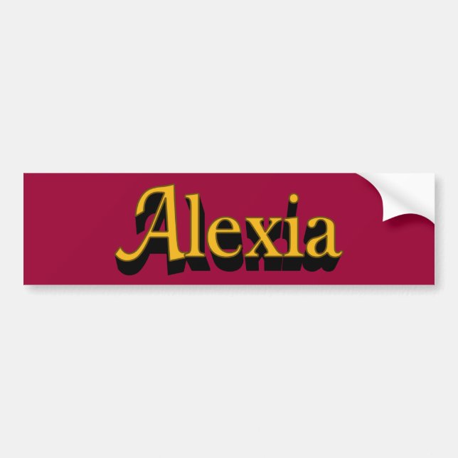 Alexia Bumper Sticker (Front)
