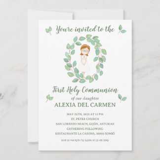 Alexia model invitation First communion