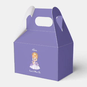 Alexia purple birthday placemat favour box
