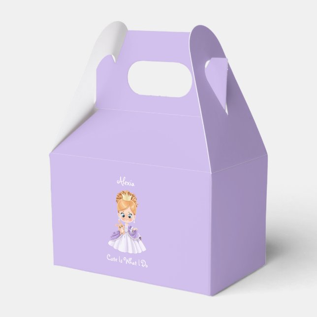 Alexia purple birthday placemat favour box (Front Side)