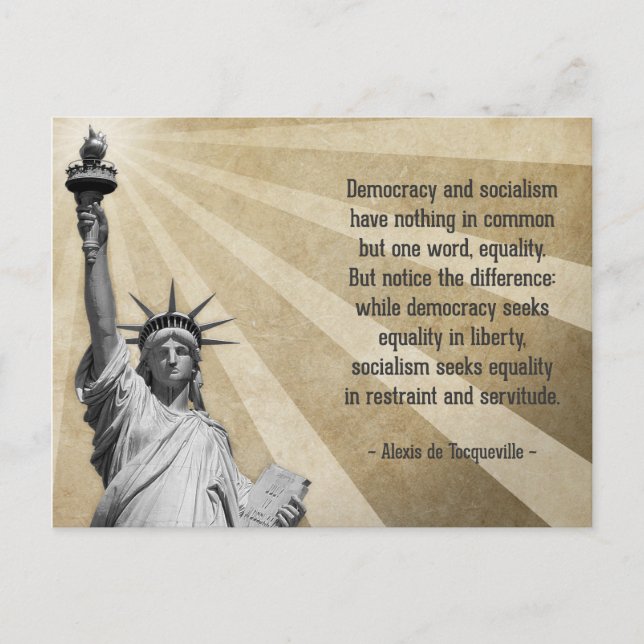 Alexis de Tocqueville Quote Postcard (Front)