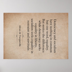 Alexis de Tocqueville Quote Poster