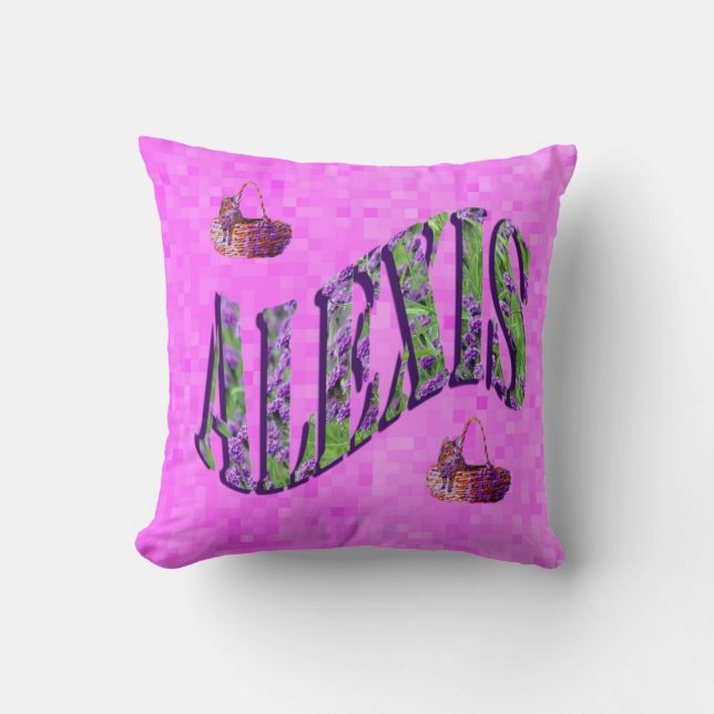 Alexis Name Logo, Cushion (Front)