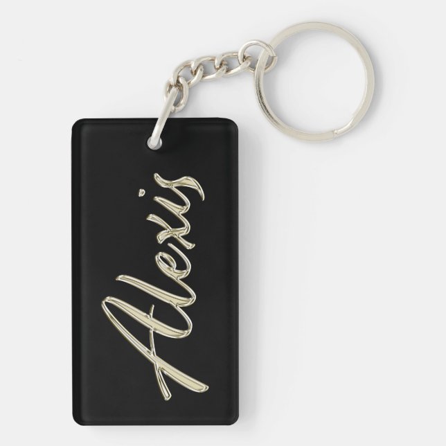 Alexis Name whitegold key trailer Ring (Back)