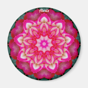 ALEXIS ~ Personalised Miniature Rose Fractal ~  Magnet