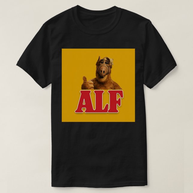 ALF - Alien Life Form Throw Pillow T-Shirt (Design Front)