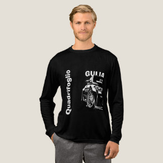 Alfa Romeo Giulia Quadrifoglio Line Art Long Sleev Tri-Blend Shirt