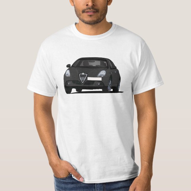 Alfa Romeo Giulietta - black car T-Shirt (Front)