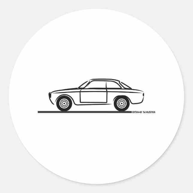 Alfa Romeo GTA GTV T-Shirt Classic Round Sticker (Front)