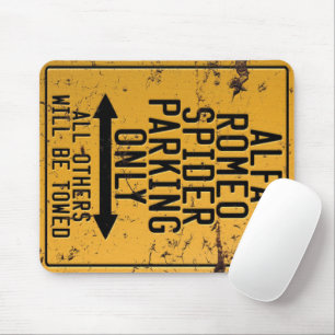 Alfa Romeo Spider Parking Only Mouse Pad