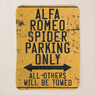 Alfa Romeo Spider Parking Only Sherpa Blanket