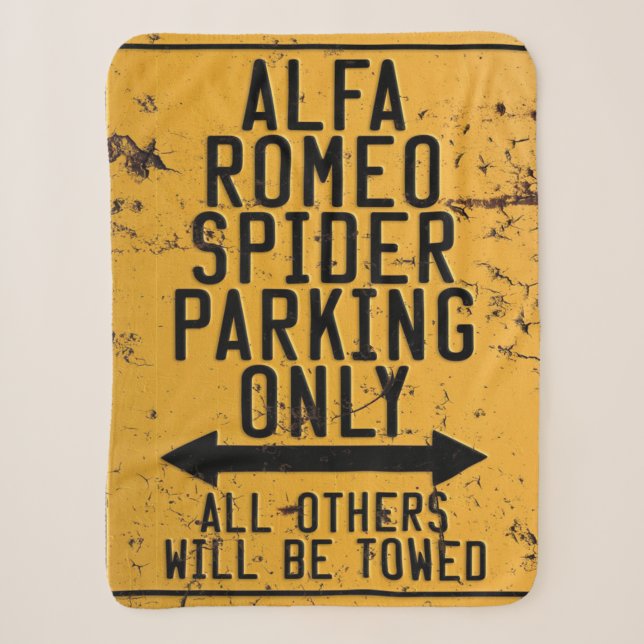 Alfa Romeo Spider Parking Only Sherpa Blanket (Front)