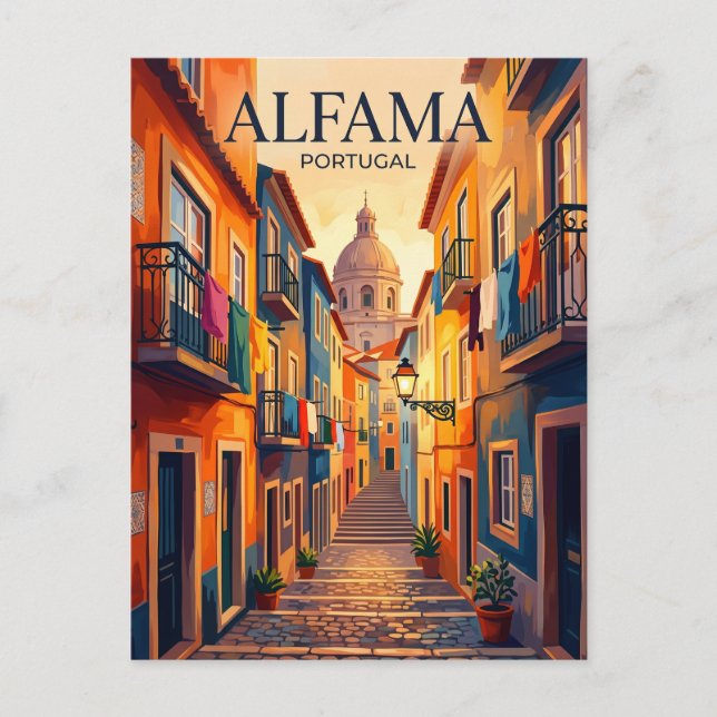 Alfama District Portugal Postcard (Front)