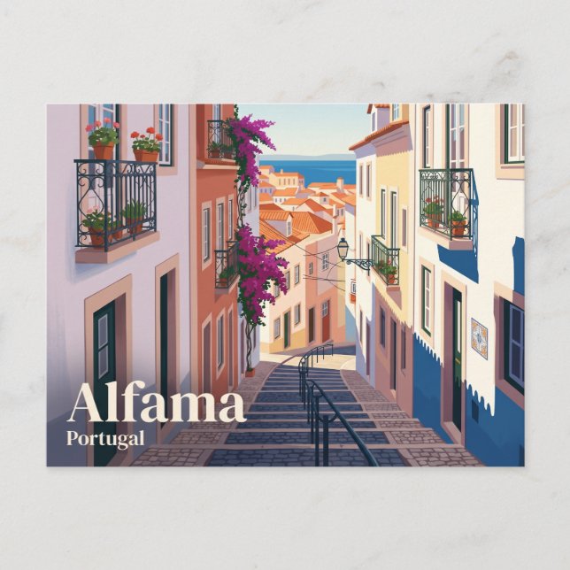Alfama District Portugal Postcard (Front)
