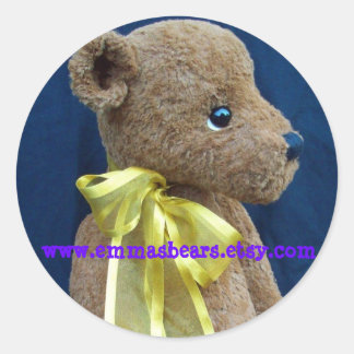 alfie bear classic round sticker