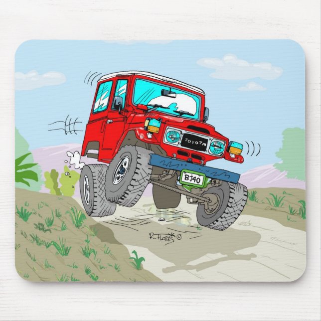 AlfombrillaToyotaBJ40cerrado copies Mouse Pad (Front)