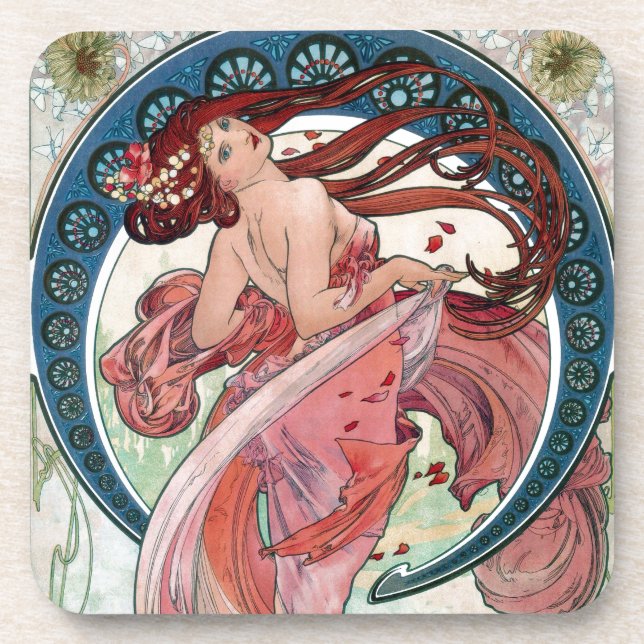 Alfons Mucha 1898 Dance Coaster (Front)