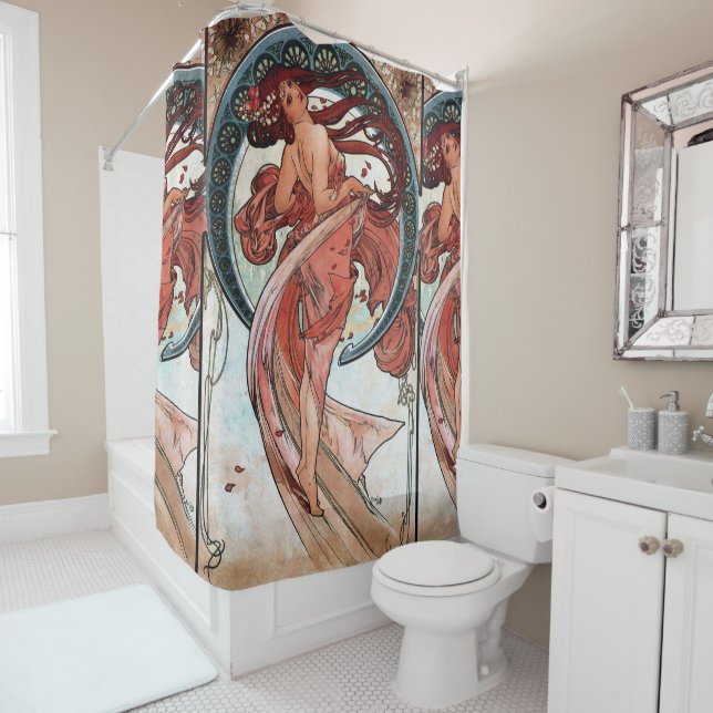 Alfons Mucha 1898 Dance Shower Curtain (In Situ)