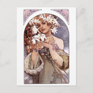 Alfons Mucha: Flower Postcard