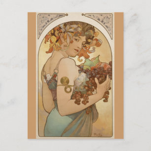 Alfons Mucha - Fruit Postcard