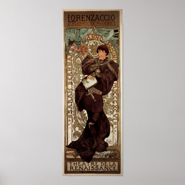 Alfons Mucha Lorenzaccio Poster (Front)