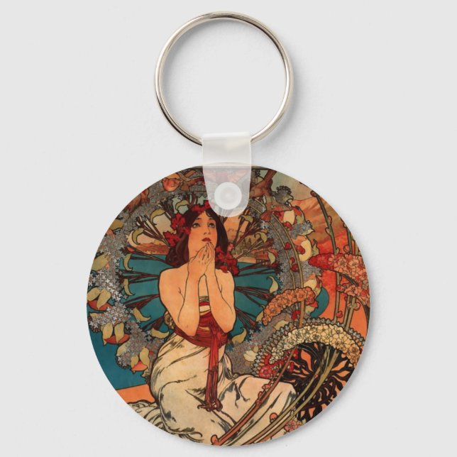 Alfons Mucha Monaco Monte Carlo Key Ring (Front)