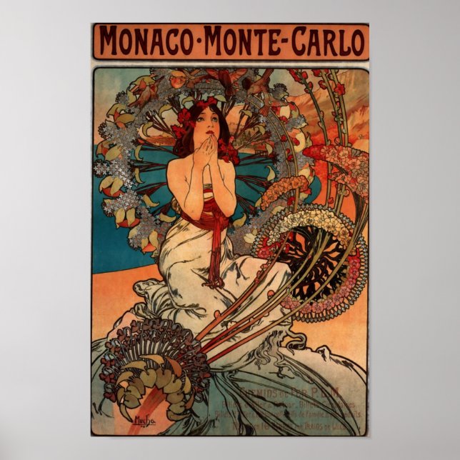 Alfons Mucha Monaco Monte Carlo Poster (Front)