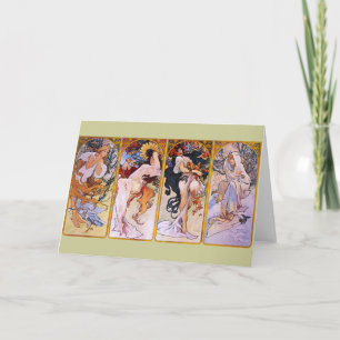 Alfons Mucha ~ The four seasons Card