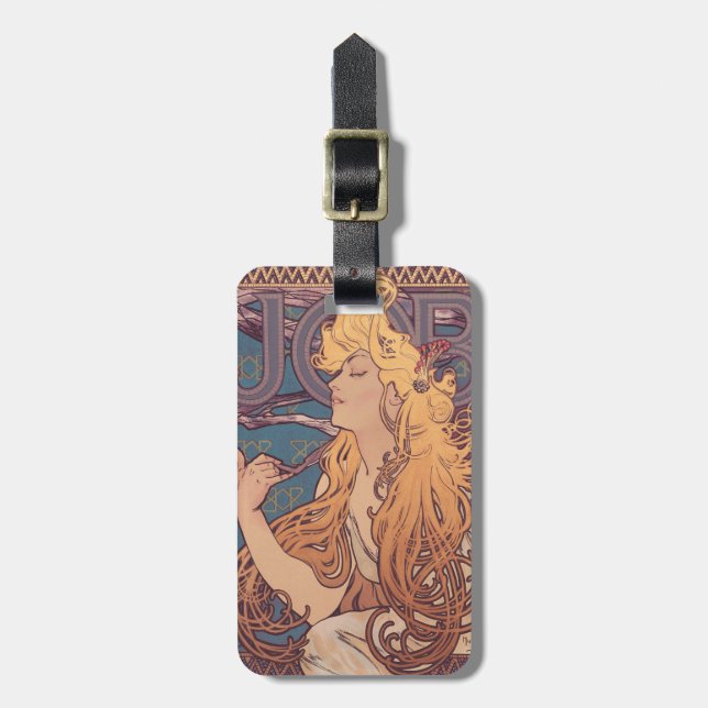 Alfonse Mucha Job Art Nouveau woman Luggage Tag (Front Vertical)