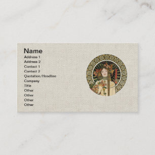Alfonse Mucha Trappistine Nouveau Business Card