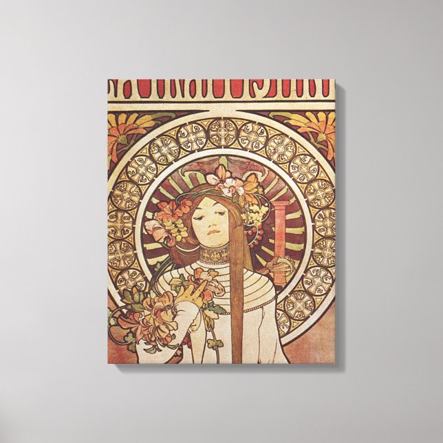Alfonse Mucha Trappistine Nouveau Canvas Print (Front)