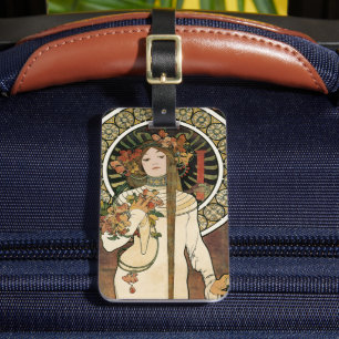 Alfonse Mucha Trappistine Nouveau Luggage Tag