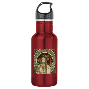 Alfonse Mucha Trappistine Nouveau Vintage Poster 532 Ml Water Bottle