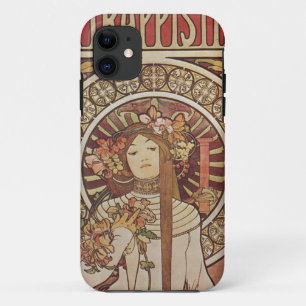 Alfonse Mucha Trappistine Nouveau Vintage Poster iPhone 11 Case