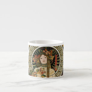 Alfonse Mucha Trappistine Nouveau Vintage Poster Espresso Cup