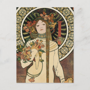 Alfonse Mucha Trappistine Nouveau Vintage Poster Postcard