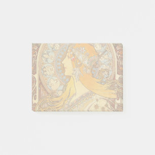 Alfonse Mucha Zodiac Art Nouveau Woman Post-it Notes