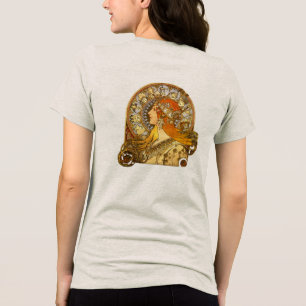 Alfonse Mucha Zodiac Art Nouveau Woman Tri-Blend Shirt