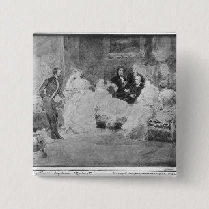 Alfred de Musset Eugene Delacroix 15 Cm Square Badge