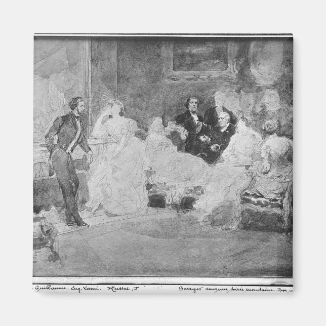 Alfred de Musset  Eugene Delacroix Magnet (Front)