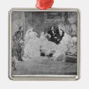 Alfred de Musset  Eugene Delacroix Metal Tree Decoration