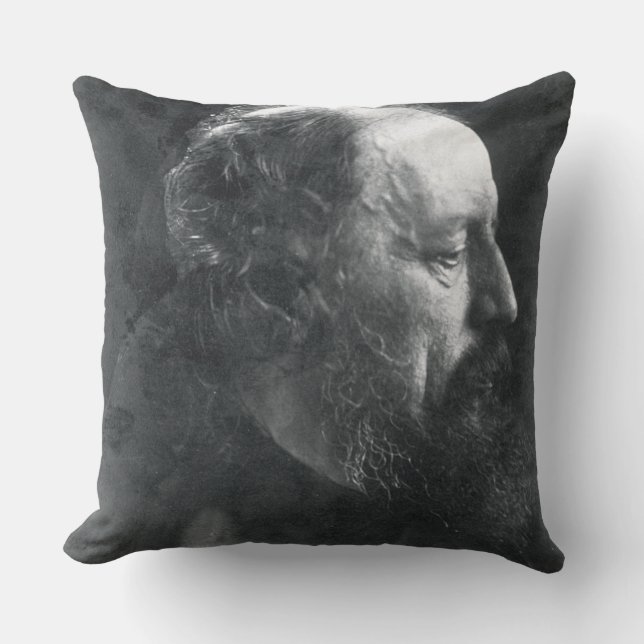 Alfred, Lord Tennyson (1809-92) c.1868 (albumen pr Cushion (Front)