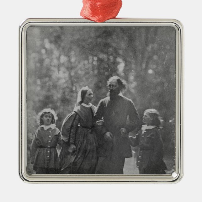 Alfred, Lord Tennyson Metal Tree Decoration (Front)