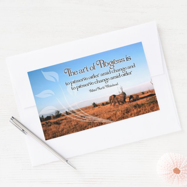 Alfred North Whitehead Inspirational Quote Rectangular Sticker (Envelope)
