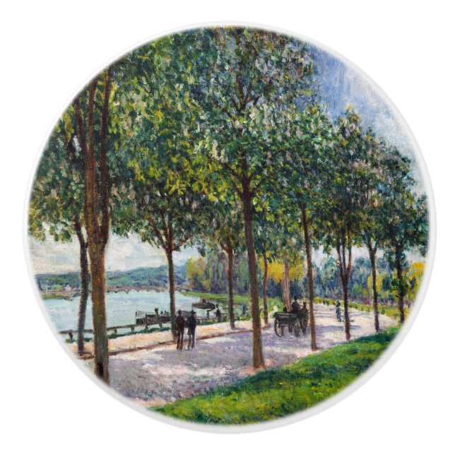 Alfred Sisley - Allee of Chestnut Trees Ceramic Knob (Front)