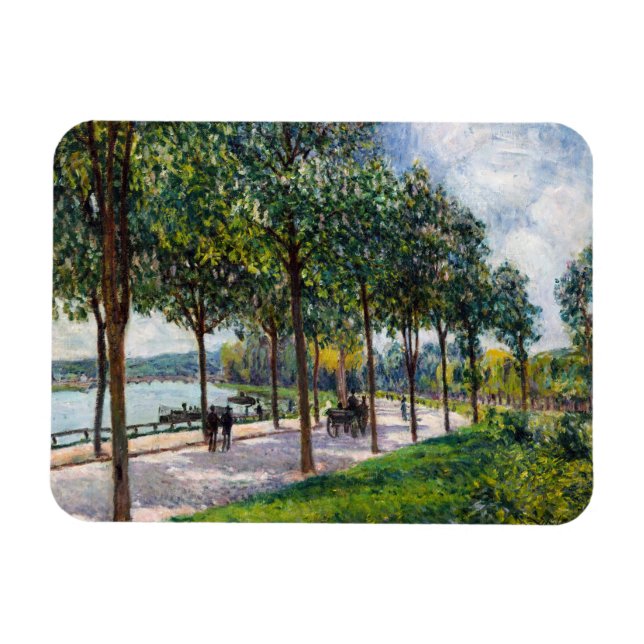 Alfred Sisley - Allee of Chestnut Trees Magnet (Horizontal)